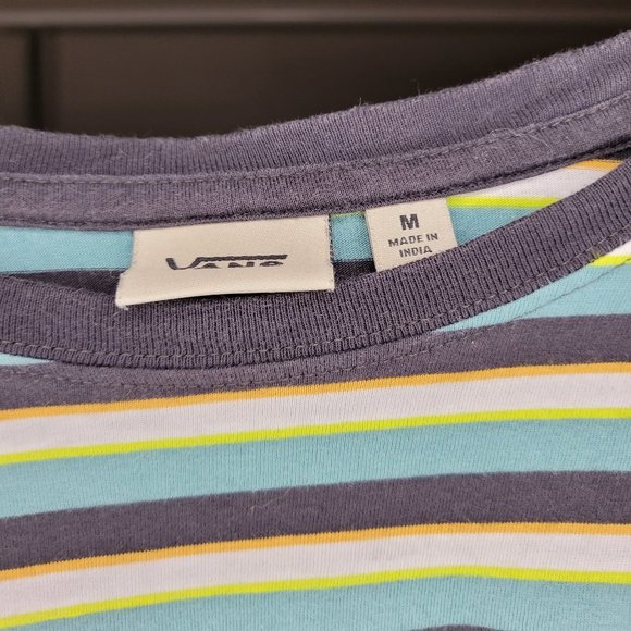 Vans Apparel Mens High Quality Striped T-Shirt - Size: Small - Picture 3 of 3